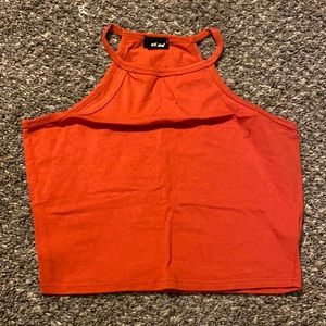 Orange crop top
